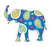 Elephant Paisley Pattern Clipart