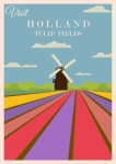 Holland Retro Travel Poster
