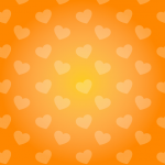 Orange hearts pattern