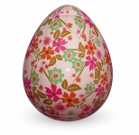 Flower decorated Easter Egg