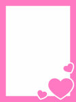 Pink heart frame