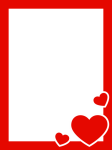 Red heart frame