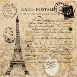 Carte postale parisienne vintage