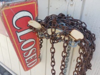 Closed Sign And Chains