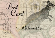 Vintage map postcard
