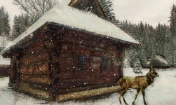 Venkovská zimní chata