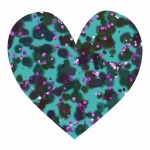 Glitter pattern-filled heart