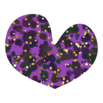 Glitter pattern-filled heart PNG