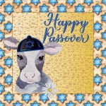 Happy Passover Cow Greeting
