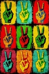 Béke jel kezek poszter