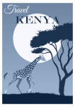 Affiche de voyage au Kenya en Afrique