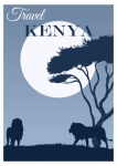 Cartaz de viagem Quênia África