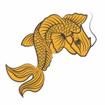 Arte de Peixe Koi Carpa