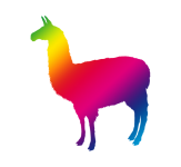 Lhama alpaca clipart colorido