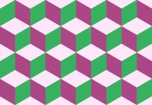 Cubes à motif géométrique optique
