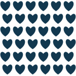 Seamless pattern dark hearts