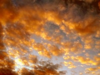 Zonsondergang hemel wolken foto