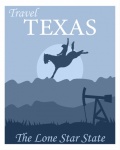 Texas utazási poszter retro