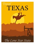 Poster di viaggio del Texas retrò