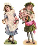 Viktoriánské dětské vintage květiny