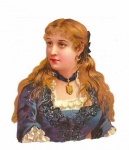 Viktoriánus nő vintage clipart