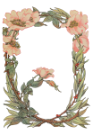 Clipart cadru floral vintage