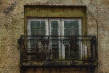 Vintage-Gebäude-Balkon