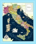 Cartel de viaje vintage Italia