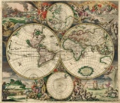 Mapa świata 1689
