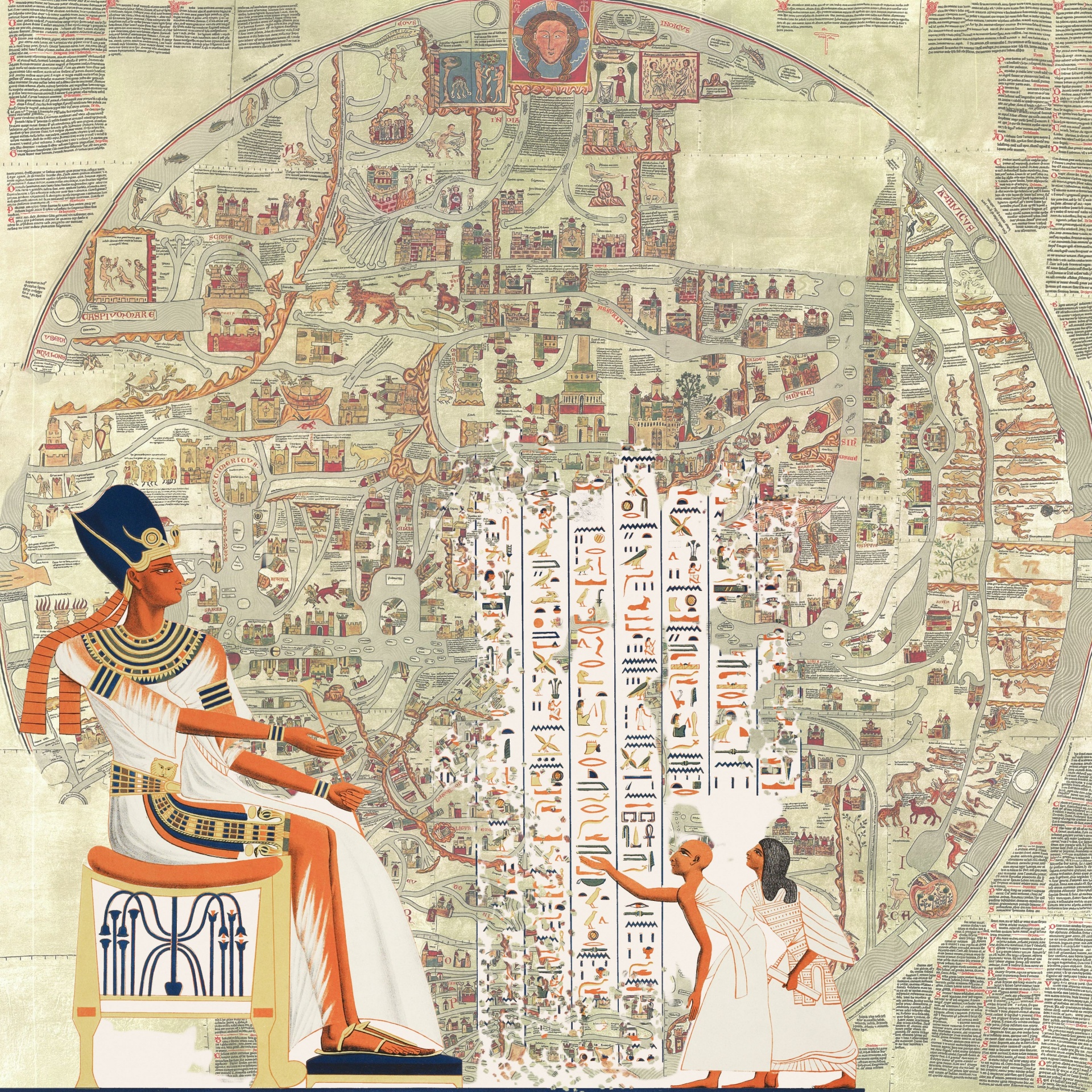 古埃及众神艺术插画符号元素 - 模板 - Canva可画