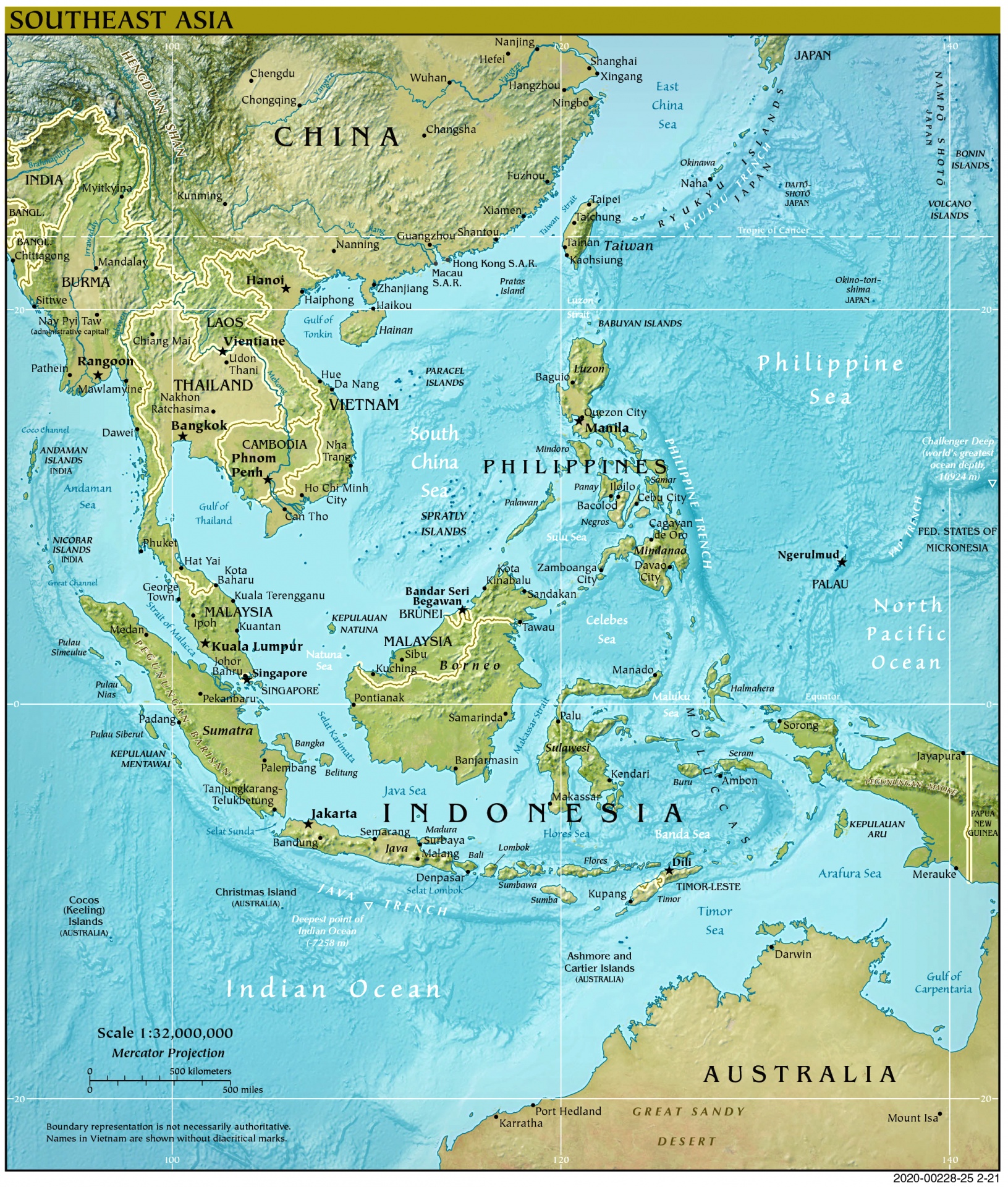 Karta över Sydostasien Gratis Stock Bild - Public Domain Pictures