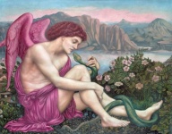 Angel, Serpent Vintage Art