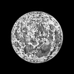 Astronomické měsíční krátery v úplňku