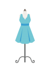 Klipart modré šaty