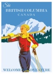 Cartel de viaje de Columbia Británica