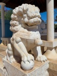 Estatua de león budista