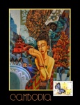 Affiche de voyage au Cambodge