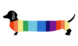 Dog Rainbow Colors Clipart