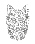 Fuchs dekorative Zeichnung Clipart