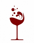 Pohár vörösbor clipart