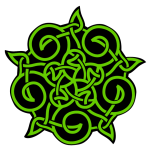 Green Celtic Knot Pattern