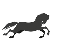 Horse Galloping Silhouette Clipart