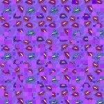 Leopard lips grid background