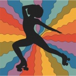 Black Woman 1980 Roller Skater