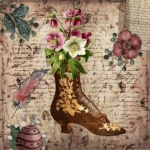 Ilustración de bota vintage