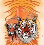 Tiger digital art poster