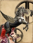 Steampunk-Pegasus-Pferd