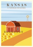 Poster de călătorie în Kansas, America