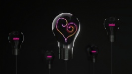 Light bulbs, art, love, heart