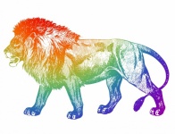 Lion vintage illustration clipart